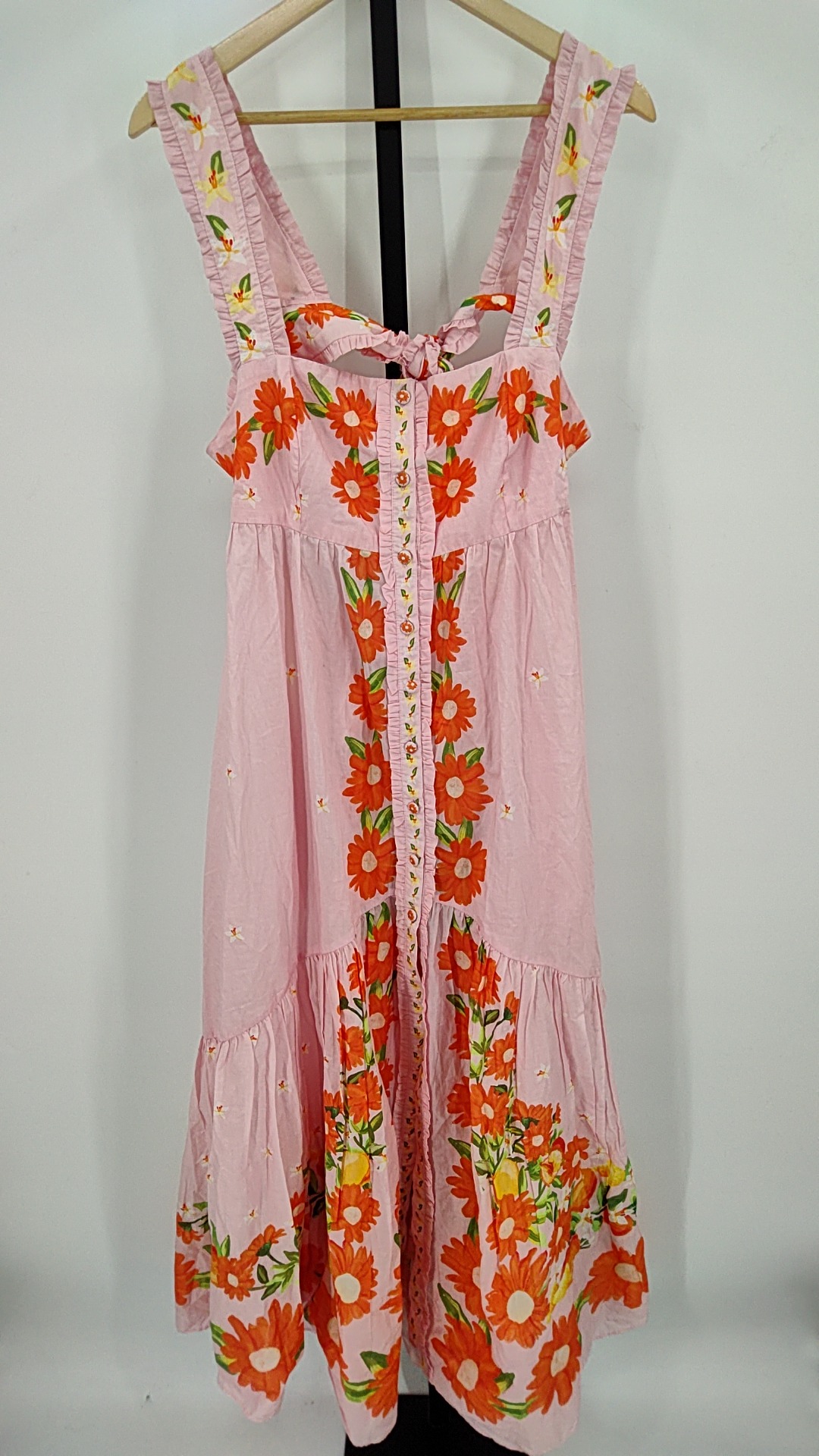 chinese dress ladies Pink Papaya Salad Maxi Dress – FARM Rio