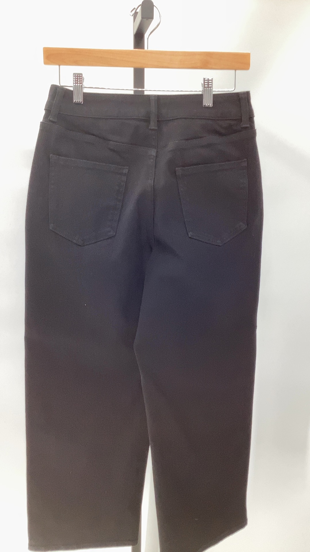 Quince Womens Bella Stretch Patch Pocket Wide Leg Jeans Black 28 - Bild 3 von 3